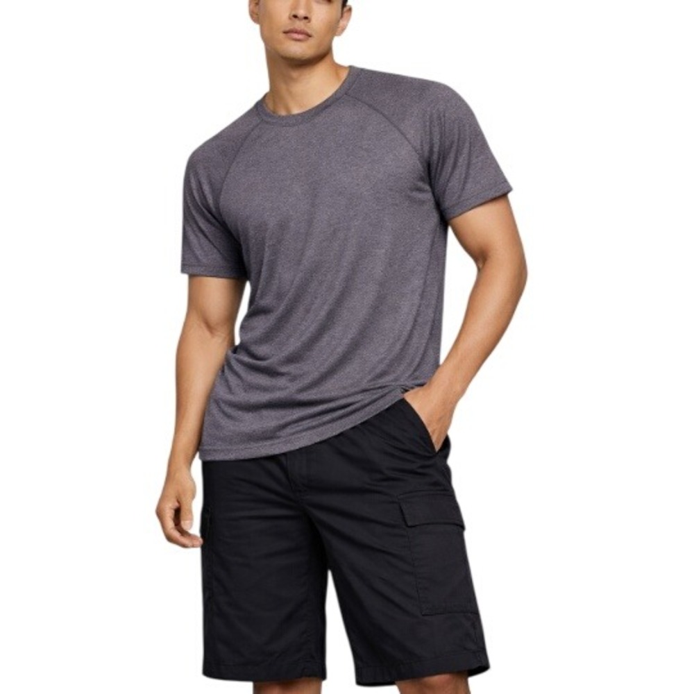 Lululemon Men's Heathered Gray Purple  Metal Vent Tech Short Sleeve Shirt Size M